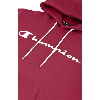 Champion Script Logo Print Baumwolle Terry Hoodie "Dark Purple"