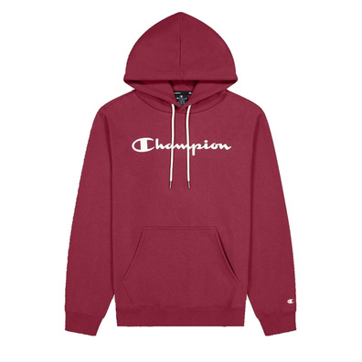 Champion Script Logo Print Baumwolle Terry Hoodie "Dark Purple"