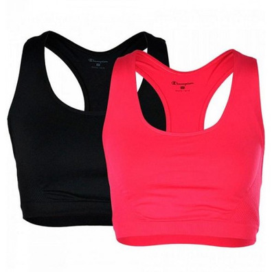 Champion Sport Collection 2 Pack Nahtlose Top W "Pink/Black"