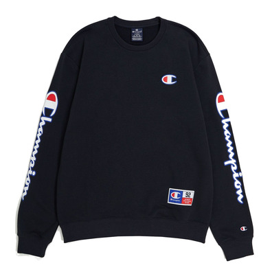 Champion Sport Lifestyle Basketball Crewneck Sweatshirt Logo C "Black"