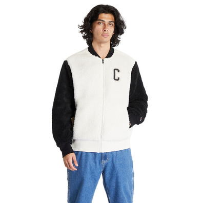 Champion Teddy Full Zip Bomber Jacke Fleece "White"