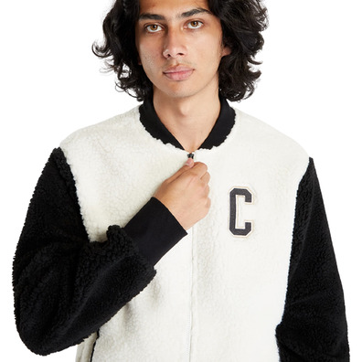 Champion Teddy Full Zip Bomber Jacke Fleece "White"