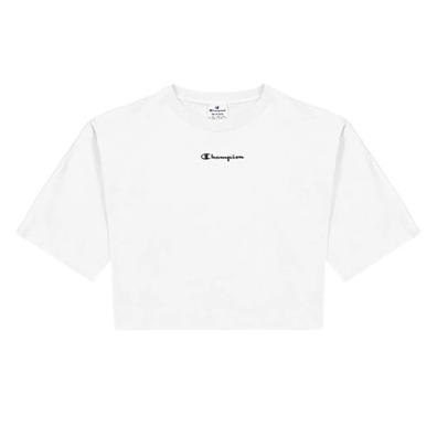 Champion Wm ́s Cropped Back Script Logo T-Shirt "White"