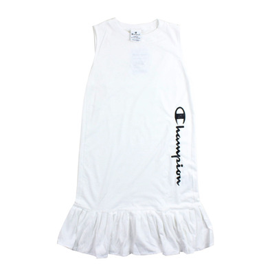 Champion Junge Mädchen Script Vertical Logo Kleid Tank "Weiß"