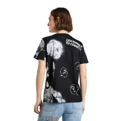 Desigual 100% Algodón Mickey Maus T-Shirt