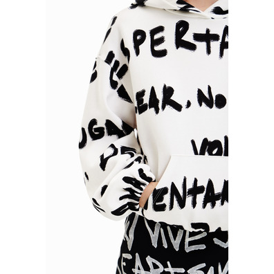 All-Over Manifesto Text Oversize Hoodie