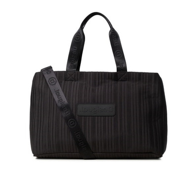 Desigual Duffle Bag Pleats Schwarz