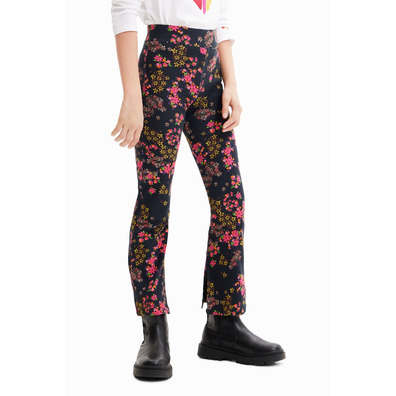 Desigual Girls Floral Flare Leggings "Schwarz"