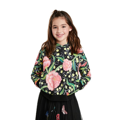 Desigual Girls Blume Kapuzenpullover