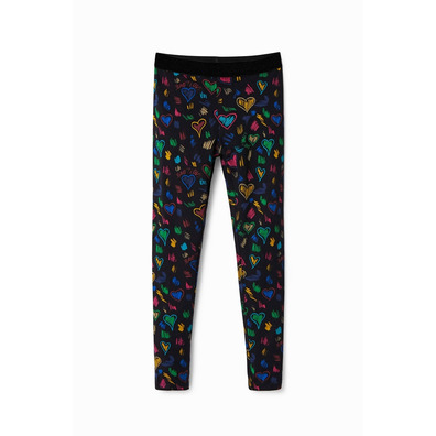 Desigual Girls Slim Heart Leggings