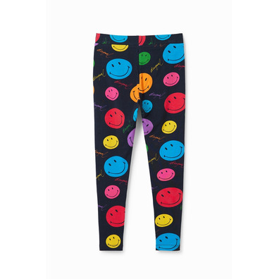 Desigual Girls Smiley Long Leggings "Schwarz"