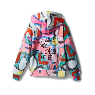 Desigual Girls "I Love Me" Flower Sweatshirt