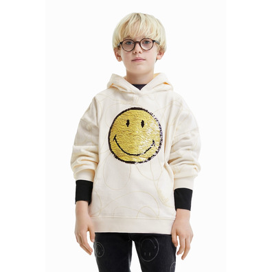 Desigual Junior Reversible Pailletten Smiley® Hoodie