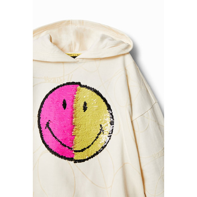 Desigual Junior Reversible Pailletten Smiley® Hoodie