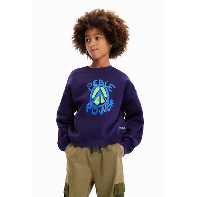 Desigual Junior Oversize Peace Sweatshirt "Blau"