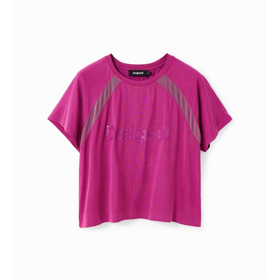 Desigual Mesh Sport T-Shirt "Fuchsia"