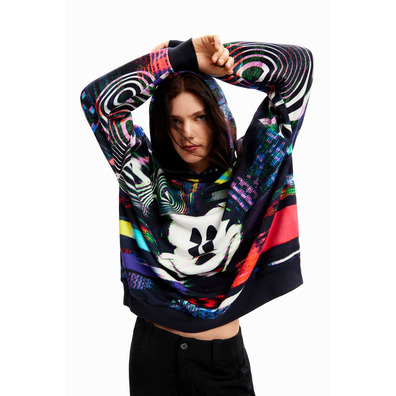 Desigual Oversize Mickey Maus Sweatshirt "Black"