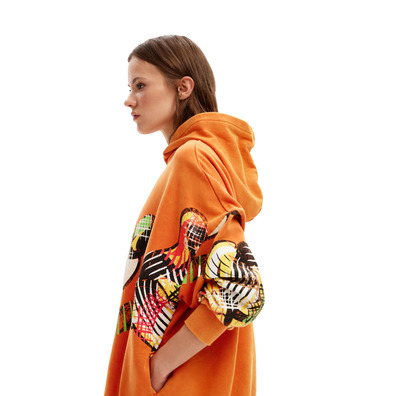 Desigual Oversize Mickey Maus Sweatshirt "Orange"