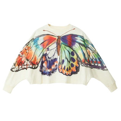 Desigual Girls Oversize Sweatshirt Butterfly