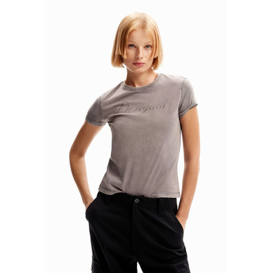 Desigual Slim Strass T-Shirt "Gray"