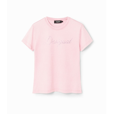 Desigual Slim Strass T-Shirt "Pink"