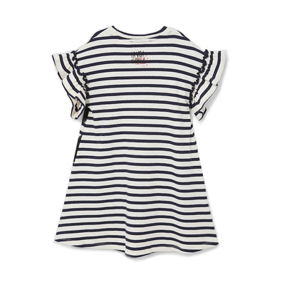 Desigual Girls Striped Mickey Maus Kleid