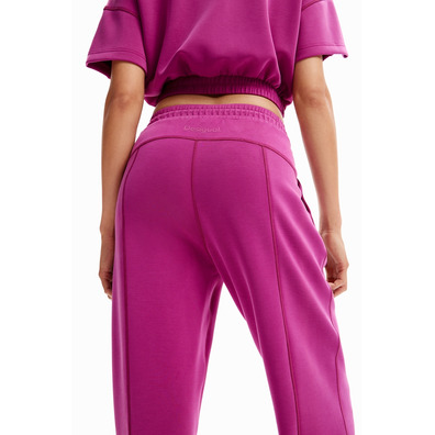 Desigual Wide-leg Sport Hosen "Blackberry Rose"