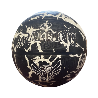 Balón Spalding Flight Crack Black White Rubber (Size  7)