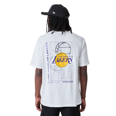 Neu Era NBA L.A. Lakers Basketball Graphic Tee "White"