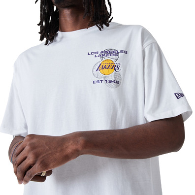 Neu Era NBA L.A. Lakers Basketball Graphic Tee "White"