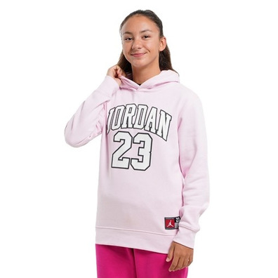 Jordan Girls HRR Logo 23 Fleece Pullover Hoodie "Pink Foam"