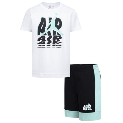 Jordan Infants JDB Galaxy French Terry Tee + Shorts Set "Black"