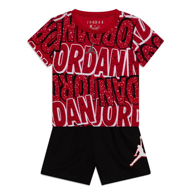 Jordan Infants JDB spielen AOP Tee Short Set "Black"