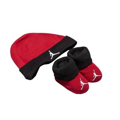 Jordan Infants Jumpman Basic Hat und Bootie Combo 2pc "Black-Gym Red"