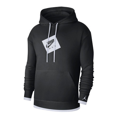 Jordan Jumpman Classics Printed Fleece Pullover "Black"