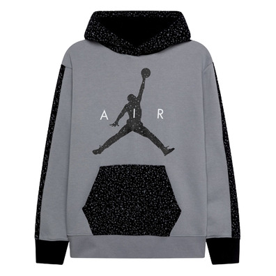 Jordan Kids Air Speckle Fleece Pullover Hoodie "Carbon"