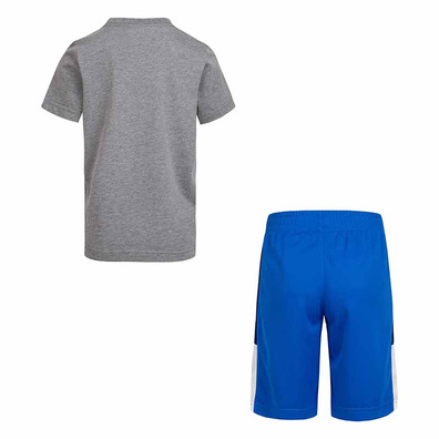 Konjunktiv Jordanien Kinder Springen Air Tee + Kurz "Grey-Blue"