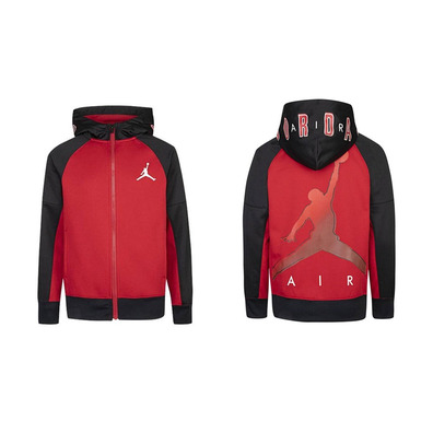 Jordan Kids Jumpman Big Sport Therma FZ Hoodie "Gym Red"