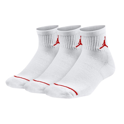 Jordan Kids Jumpman Crew Knöchel Quarter Socken 3 Paar (27-35) "Weiß"