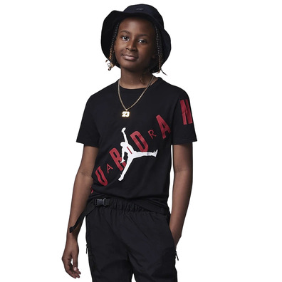 Jordan Kids Jumpman Stretch Graphic Tee "Black-Red"