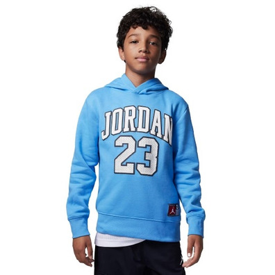 Jordan Kids Logo 23 Fleece Pullover Hoodie "University Blue"