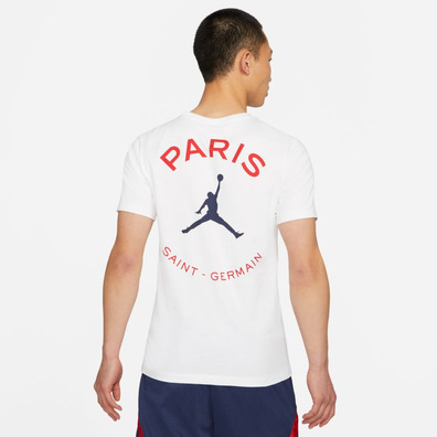 Jordan Paris Saint-Germain Logo Herren T-Shirt "White"