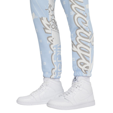 Jordan Women\'s Fleece Allover Printed Pants "Celestine Blue"