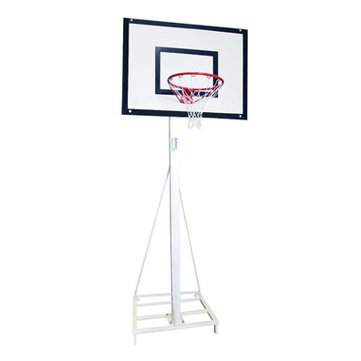 Spiel Baskets Minibasket Deluxe Monotubo Tube 100 Trasladable 2 Räder mit Warenkorb (ohne Brett, Hoop)