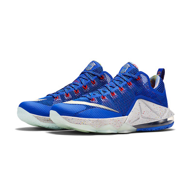 Lebron XII Low Limited "4TH Juli" (406/hypercobalt/gris/crimson)