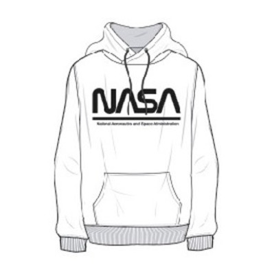 Nasa Logo Kapuzenpullover "N05H-White"