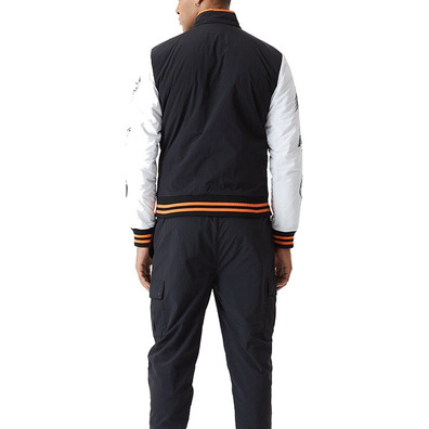 NBA Logo East/West Coast Varsity Jacket "Black/White/Orange"