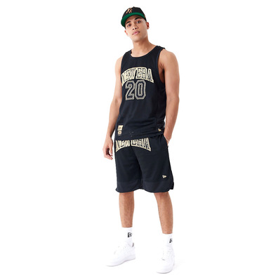 Neue Era Arch Logo Mesh Shorts "Black"