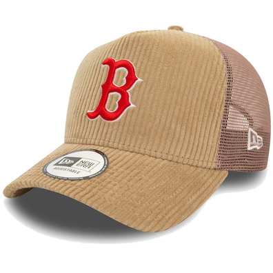 Neu Era MLB Boston Red Sox Cord 9FORTY E-Frame Verstellbarer Trucker Cap "Beige"