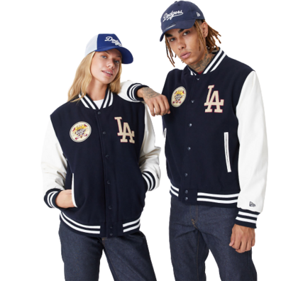 Neue Era MLB L.A Dodgers Large Logo Varsity Jacke "Navy "